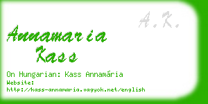 annamaria kass business card